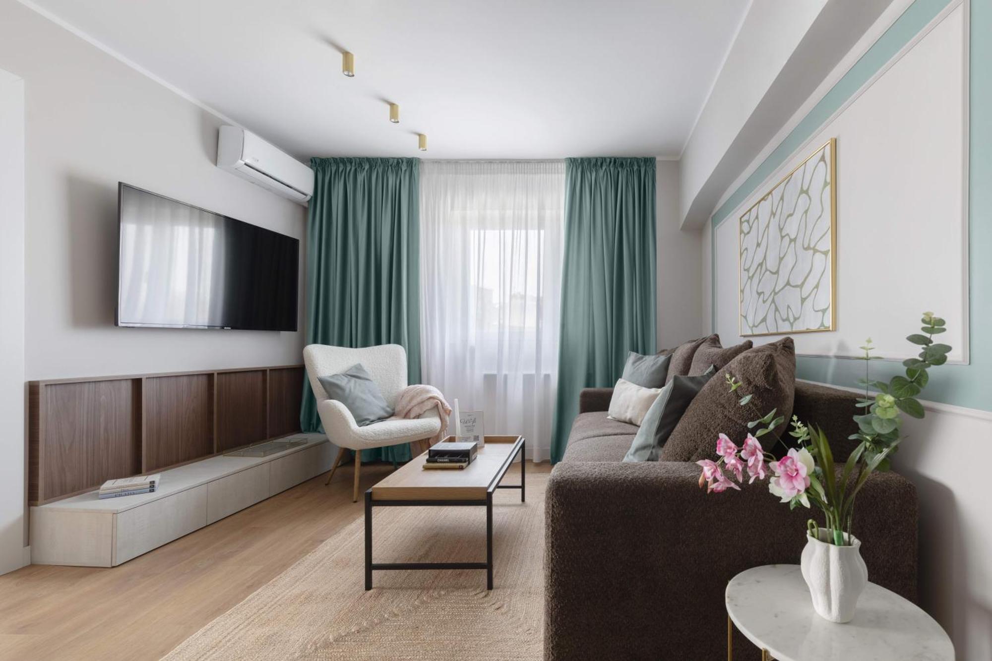 Holt - Sublime Minty Green 1Br On The Park Bucarest Esterno foto
